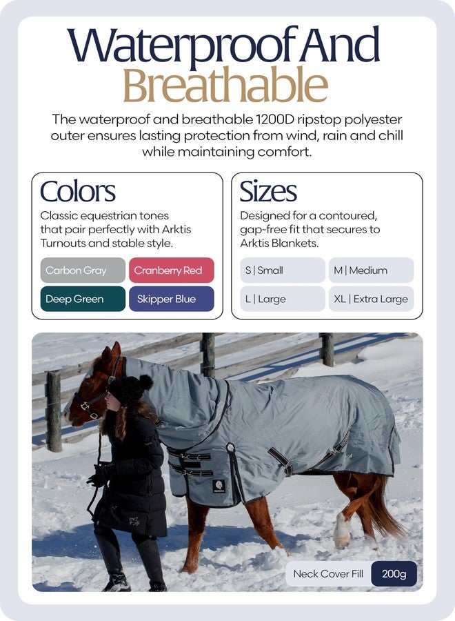 Equinavia Arktis Turnout Neck Cover No Fill | 1200 Denier - Carbon Gray - XL - Image 2